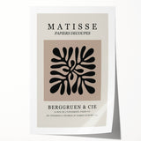 Extra large rolled print featuring a Henri Matisse-inspired floral design in vibrant colors, ideal for art wall dining room.