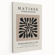 Abstract Henri Matisse design on stretched canvas, featuring bold primary colors, ideal for kitchen wall art.