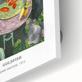 Mid-century modernist abstract art in vibrant colors on acrylic glass, ideal for dining room ambiance.