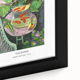 Extra large framed canvas featuring a textured, colorful abstract design on a black background, ideal for living room decor.