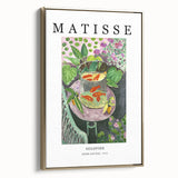Framed canvas featuring a colorful, abstract landscape by Henri Matisse, ideal for adding a vintage touch to any room.
