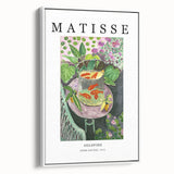 Framed canvas featuring a vintage poster-style landscape by Henri Matisse, with dominant black tones.