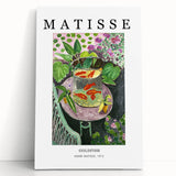 Black and white abstract Henri Matisse design on stretched canvas, ideal for kitchen wall art.