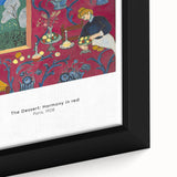 Extra large framed canvas featuring a close-up of a Henri Matisse-inspired design with colorful.