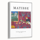 Framed canvas of a vintage Henri Matisse landscape in black and white tones, ideal for bedroom wall art.