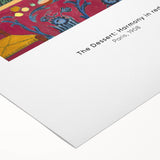 Art deco poster featuring bold geometric shapes in primary colors on rolled canvas, suited for dining room decor.