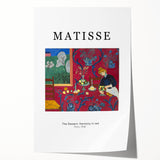 Extra large rolled print of a Henri Matisse-inspired floral design in vibrant colors, ideal for art wall dining room.