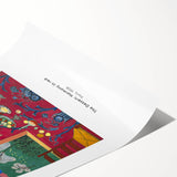 Extra large wall art featuring line art flowers in black on white, rolled print, suitable for large living room decor.