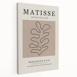 Abstract Henri Matisse design on stretched canvas with bold primary colors, ideal for kitchen wall art.