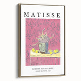 Framed canvas of a colorful Henri Matisse landscape painting with vintage poster art style.