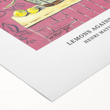 Art deco poster featuring geometric patterns and bold colors on rolled canvas, ideal for dining room wall art.