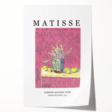 Extra large rolled print featuring a Henri Matisse-inspired floral design in bold colors, ideal for art wall dining room.