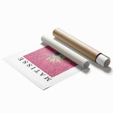 Extra large rolled print of a Henri Matisse-inspired floral design in vibrant colors.