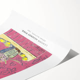 Extra large wall art featuring line art flowers in black on white, rolled canvas, ideal for large living room wall art.