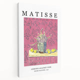 Abstract Henri Matisse-inspired art on stretched canvas featuring bold blue and red shapes, suitable for kitchen wall art.