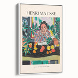 Framed canvas featuring a vintage Henri Matisse landscape in black and white, ideal for bedroom wall art.