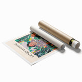 Extra large rolled print of a Henri Matisse floral design in pastel shades, ideal for classy bathroom wall art.