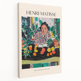 Abstract Henri Matisse-inspired artwork in bold colors on stretched canvas, suitable for kitchen wall art.