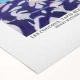 Art deco poster featuring a vibrant, geometric Henri Matisse design on rolled canvas, suitable for dining room decor.