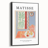 Black and white landscape art painting on framed canvas, featuring a vintage poster style, ideal for bedroom decor.