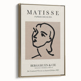 Framed canvas of a colorful, abstract landscape painting in vintage poster style.