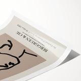 Extra large wall art featuring line art flowers in black on white, rolled print format, ideal for large living room decor.