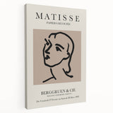 Abstract Henri Matisse-inspired design on a large stretched canvas featuring bold primary colors.