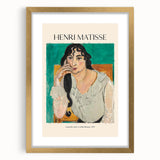 Textured abstract art print in vibrant colors on a gold-framed canvas, ideal for modern bedroom ambiance.