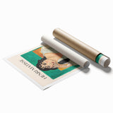 Extra large rolled print of Henri Matisse-inspired floral art in vibrant colors, ideal for classy bathroom wall art.