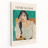 Abstract Henri Matisse design on stretched canvas with vibrant colors, suited for kitchen wall art.