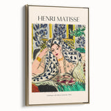 Framed canvas of a colorful, vintage-style landscape painting, ideal for enhancing a modern living room's decor.