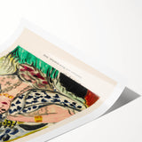 Extra large wall art featuring line art flowers in bold black on white, rolled print format.