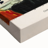 Black and white landscape painting on large canvas, featuring minimalist style, ideal for bedroom wall decor.