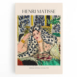 Large black and white abstract print on stretched canvas, featuring fluid shapes, ideal for kitchen art.