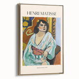 Framed canvas featuring a colorful Henri Matisse-inspired landscape, ideal for adding a vintage touch to any room.