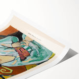 Extra large wall art featuring line art flowers in black on white, rolled print format.