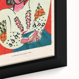 Extra large framed canvas featuring a textured, colorful abstract design by Henri Matisse, ideal for living room decor.