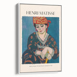 Framed canvas of a vintage Henri Matisse landscape painting in black and white, ideal for bedroom wall art.