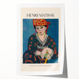 Extra large rolled print of a Henri Matisse-inspired floral design in vibrant colors, ideal for art wall dining room.