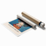 Extra large rolled print of a Henri Matisse-inspired floral design in vibrant tones, ideal for classy bathroom wall art.