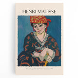 Black and white abstract design by Henri Matisse on stretched canvas, ideal for kitchen art.