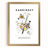 Extra large abstract art print with vibrant, textured swirls on a gold-framed canvas, ideal for living room decor.