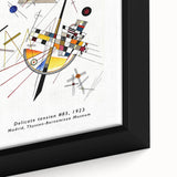 Extra large framed canvas featuring a textured, colorful abstract design with black backgrounds.