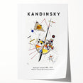 Abstract Kandinsky-style painting with vibrant colors on rolled canvas, suitable for art wall dining room.