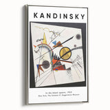 Framed canvas featuring a Kandinsky-inspired abstract landscape in vibrant colors.