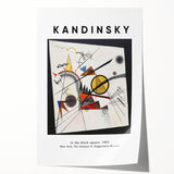 Abstract Kandinsky-style floral art on rolled print, using vibrant color palette, suitable as art wall dining room.