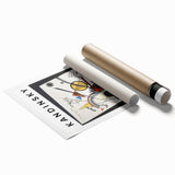 Abstract floral design in vibrant colors on extra large rolled canvas.