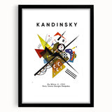 Extra large abstract art print with vibrant, colorful textures on a black framed canvas, ideal for living room decor.