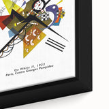 Extra large framed canvas featuring a textured, colorful abstract design on a black background, ideal for living room decor.