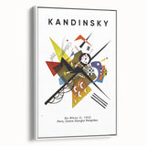 Vintage poster art featuring colorful abstract design on extra large framed canvas, ideal for living room decor.